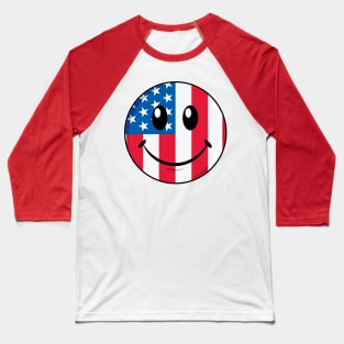 USA Smiley Baseball T-Shirt